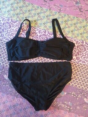 Swimsuits For All Black Bikini Plus 18 D/DD